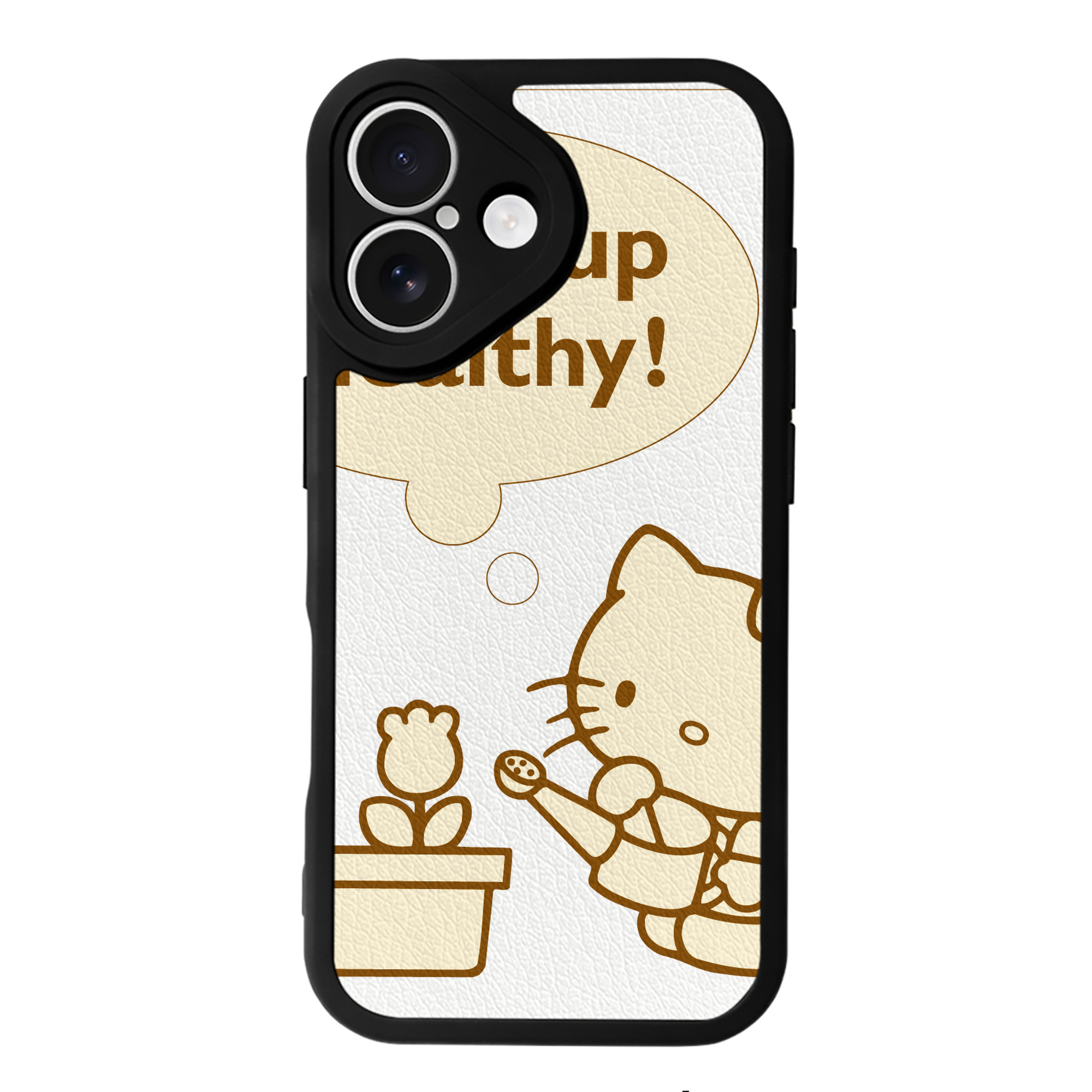 （画像用） Hello Kitty ハローキティ 【iPhone 16シリーズ対応】シリコンスマホケース（レザー調） 材質：シリコン